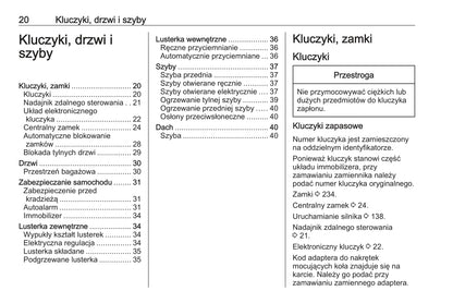 2020 Opel Crossland X Owner's Manual | Polish