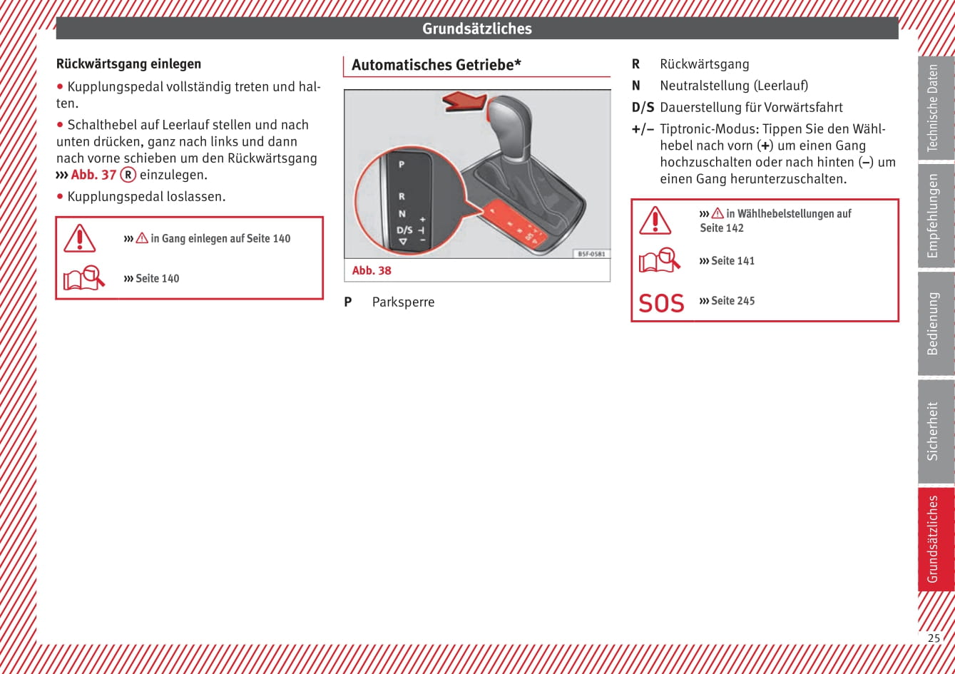 2014-2015 Seat Leon Owner's Manual | German