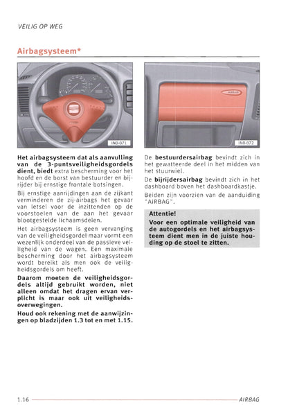 2000-2001 Seat Inca Owner's Manual | Dutch