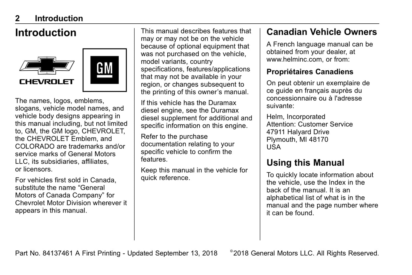 2019 Chevrolet Colorado Gebruikershandleiding | Engels