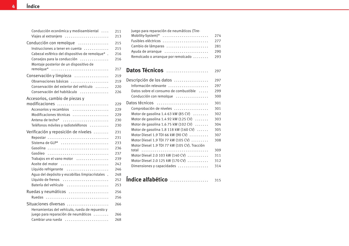 2006-2009 Seat Altea XL Owner's Manual | Spanish