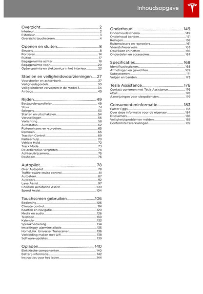 2019 Tesla Model 3 Owner's Manual | Dutch