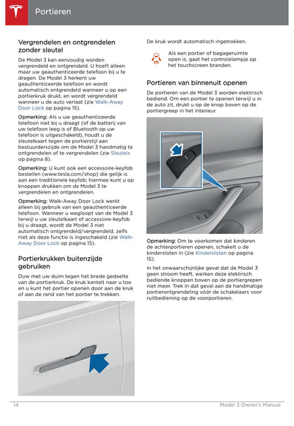 2019 Tesla Model 3 Owner's Manual | Dutch