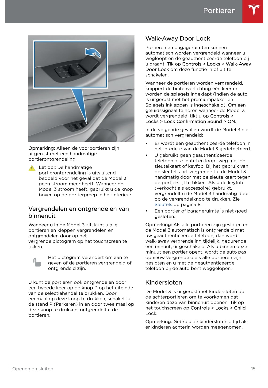 2019 Tesla Model 3 Owner's Manual | Dutch