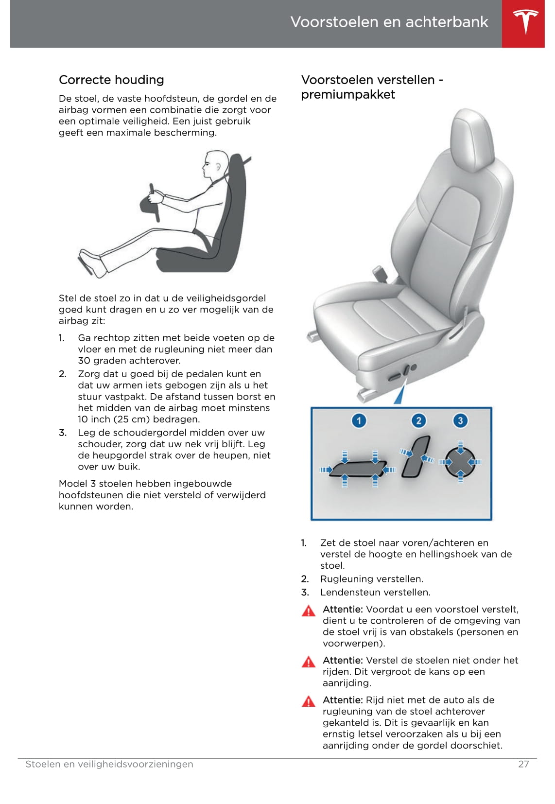 2019 Tesla Model 3 Owner's Manual | Dutch