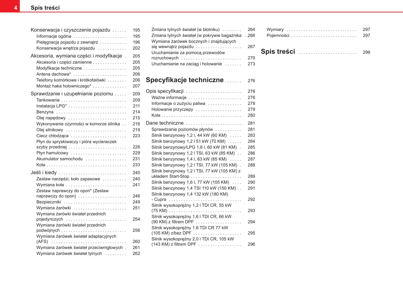 2012-2015 Seat Ibiza Owner's Manual | Polish