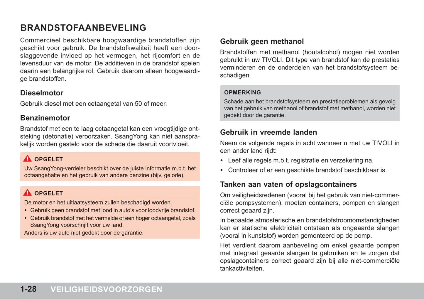 2015-2018 SsangYong Tivoli Gebruikershandleiding | Nederlands