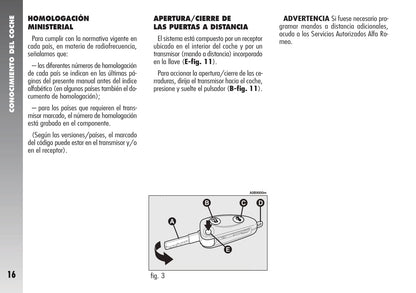 2005-2007 Alfa Romeo 156 Gebruikershandleiding | Spaans