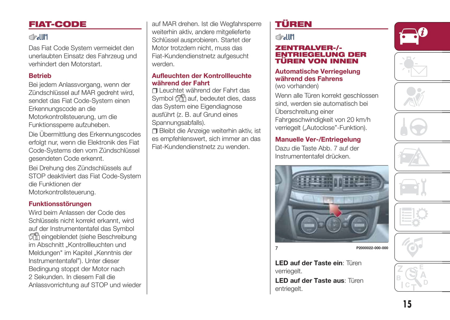 2017-2018 Fiat Tipo Gebruikershandleiding | Duits