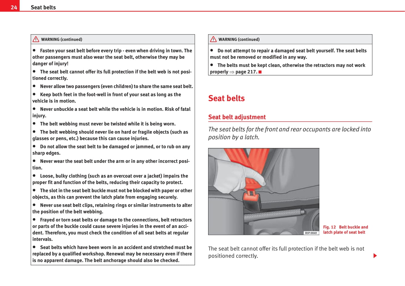 2004-2009 Seat Altea Owner's Manual | English