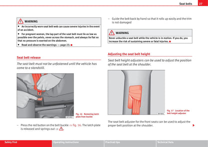 2004-2009 Seat Altea Gebruikershandleiding | Engels