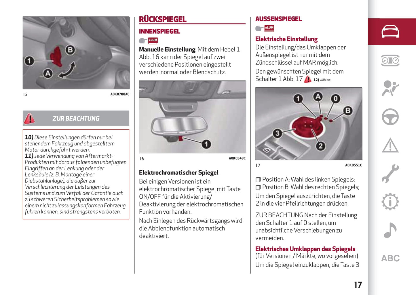 2014-2016 Alfa Romeo Giulietta Owner's Manual | German