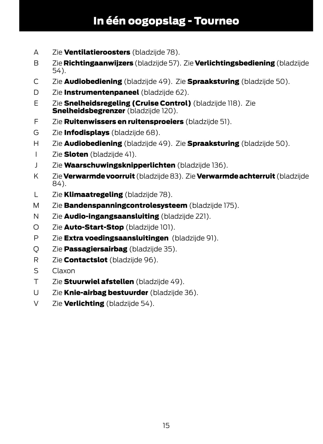 2014-2015 Ford Tourneo Courier / Transit Courier Owner's Manual | Dutch