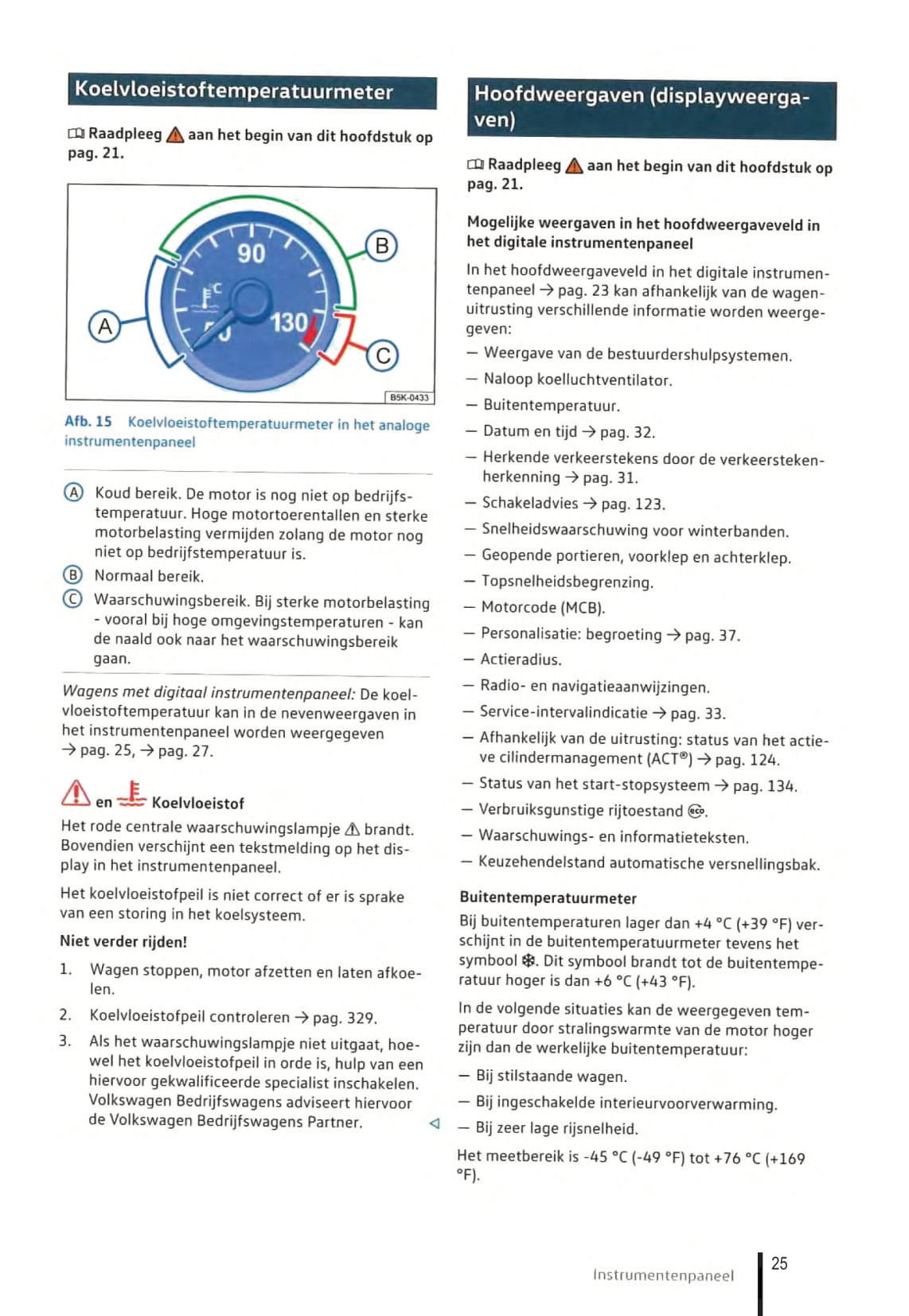 2020-2023 Volkswagen Caddy Owner's Manual | Dutch