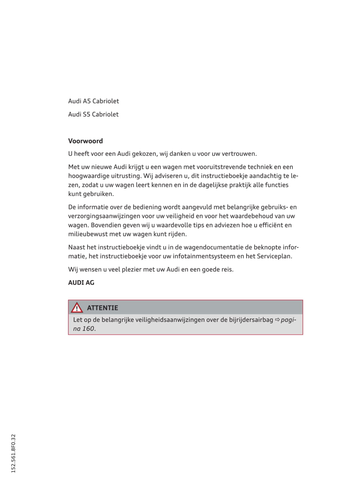2011-2017 Audi A5/S5 Owner's Manual | Dutch