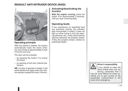 2015-2016 Renault Captur Gebruikershandleiding | Engels