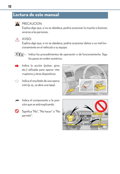 2016-2017 Lexus LS 600h Owner's Manual | Spanish