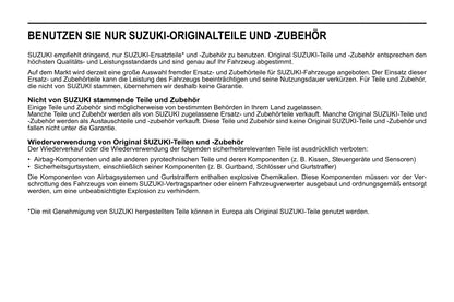 2018-2023 Suzuki Vitara Gebruikershandleiding | Duits