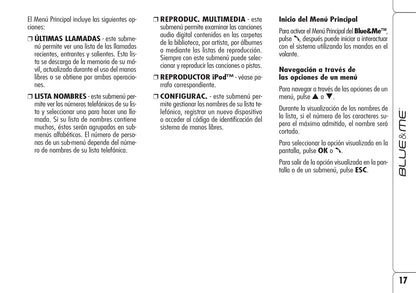 Alfa Romeo Blue&Me Instrucciones 2008 - 2011