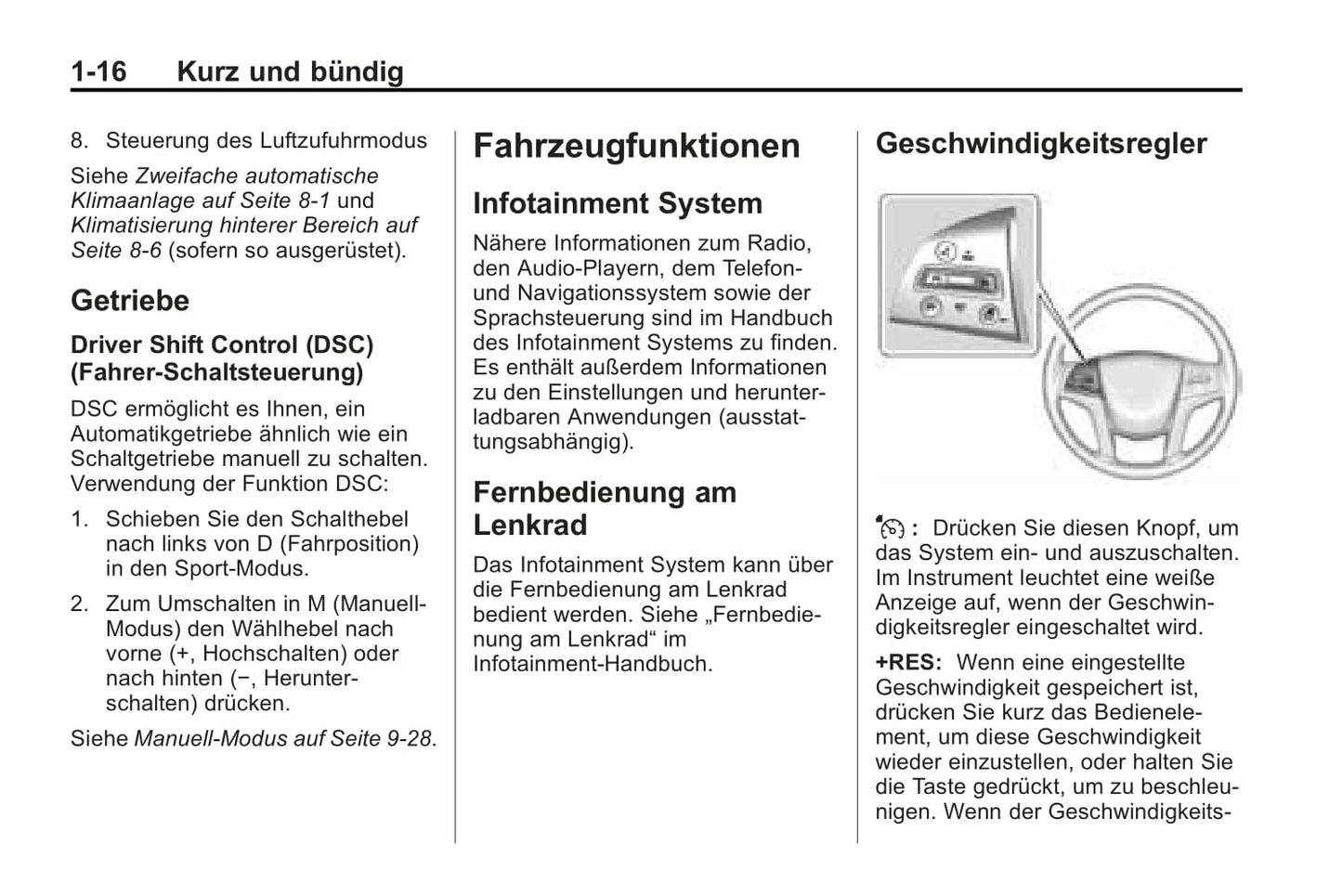 2015-2017 Cadillac SRX Gebruikershandleiding | Duits