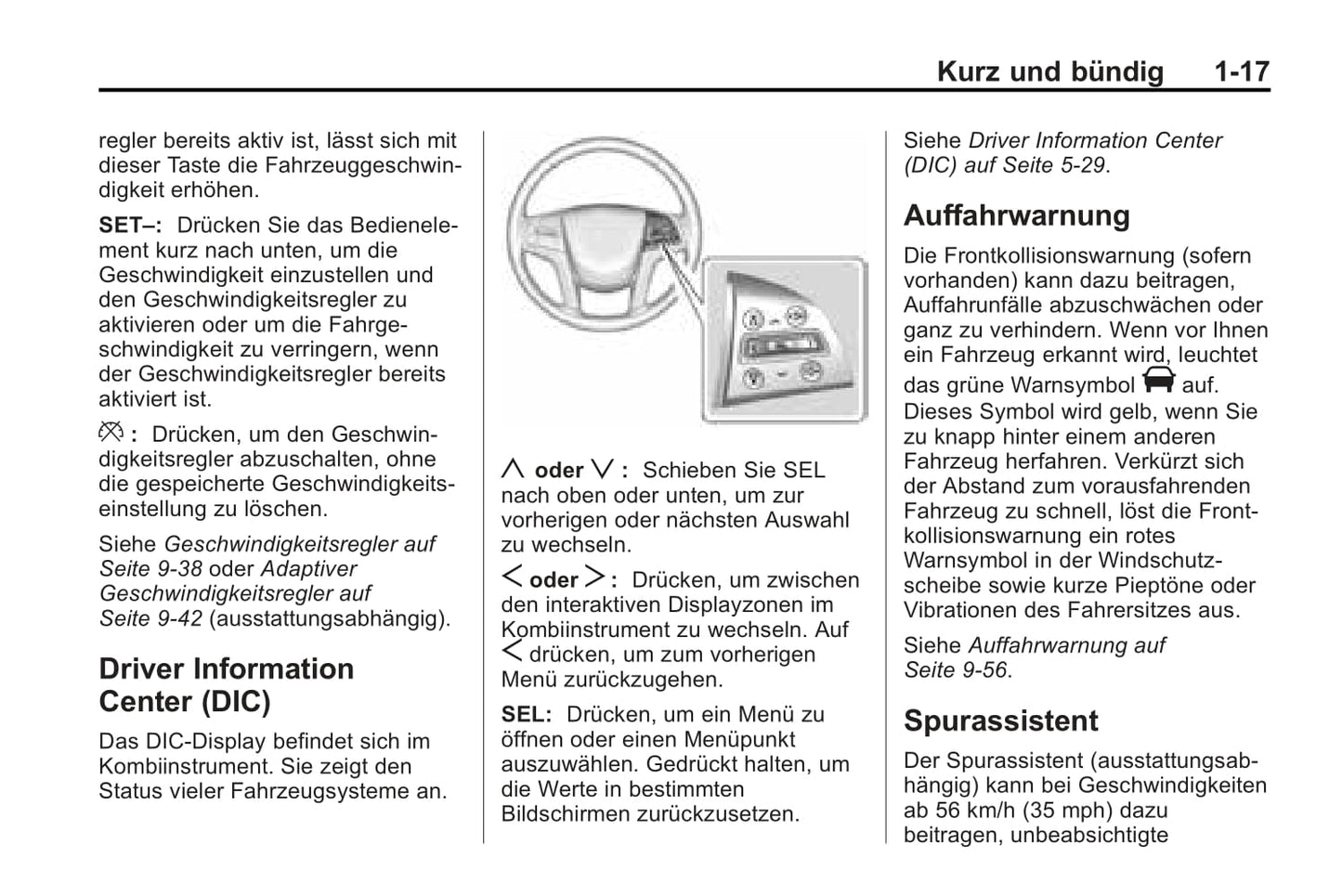 2015-2017 Cadillac SRX Owner's Manual | German