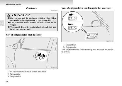 1999-2006 Mitsubishi Pajero Manuel du propriétaire | Néerlandais