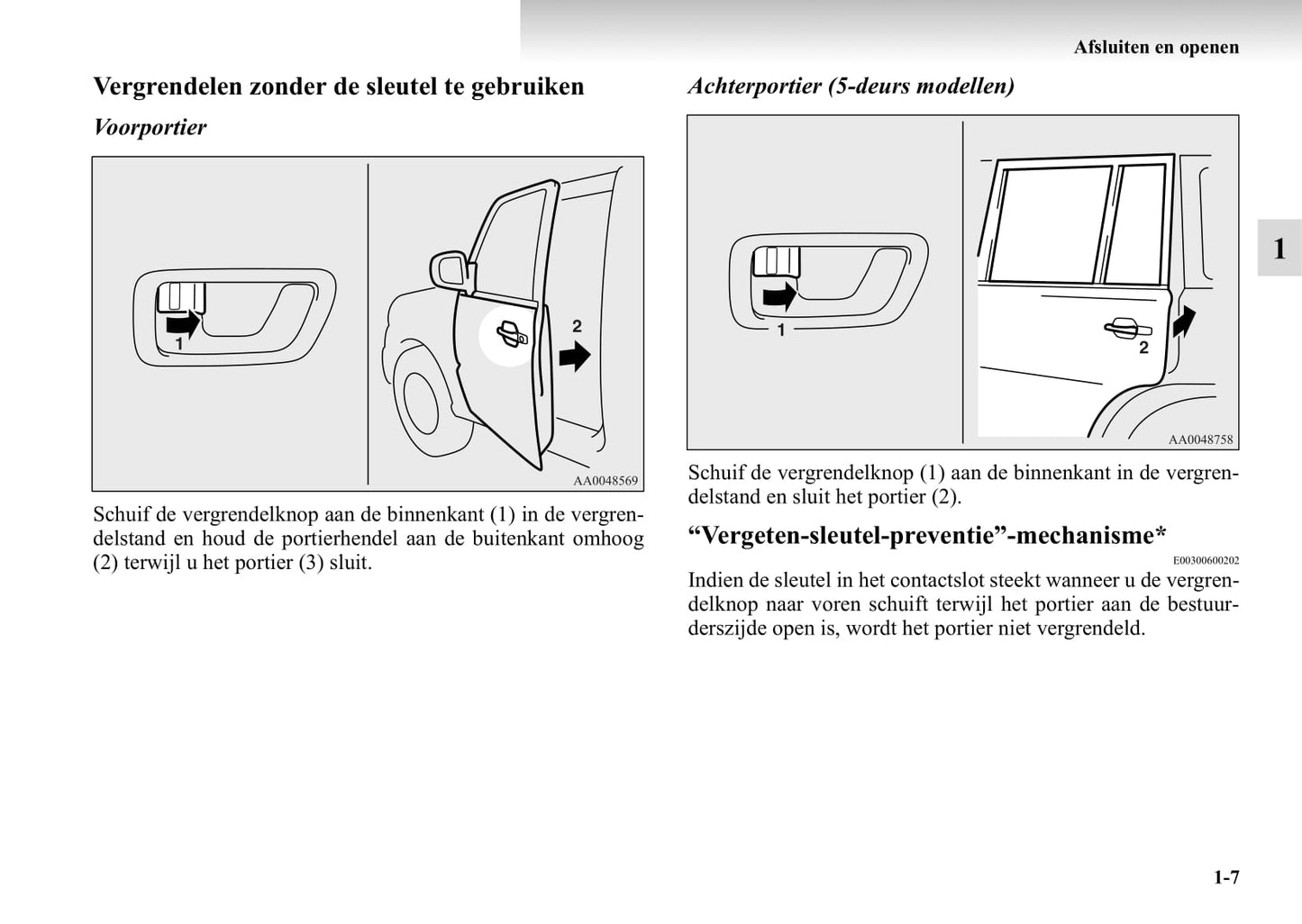 1999-2006 Mitsubishi Pajero Gebruikershandleiding | Nederlands