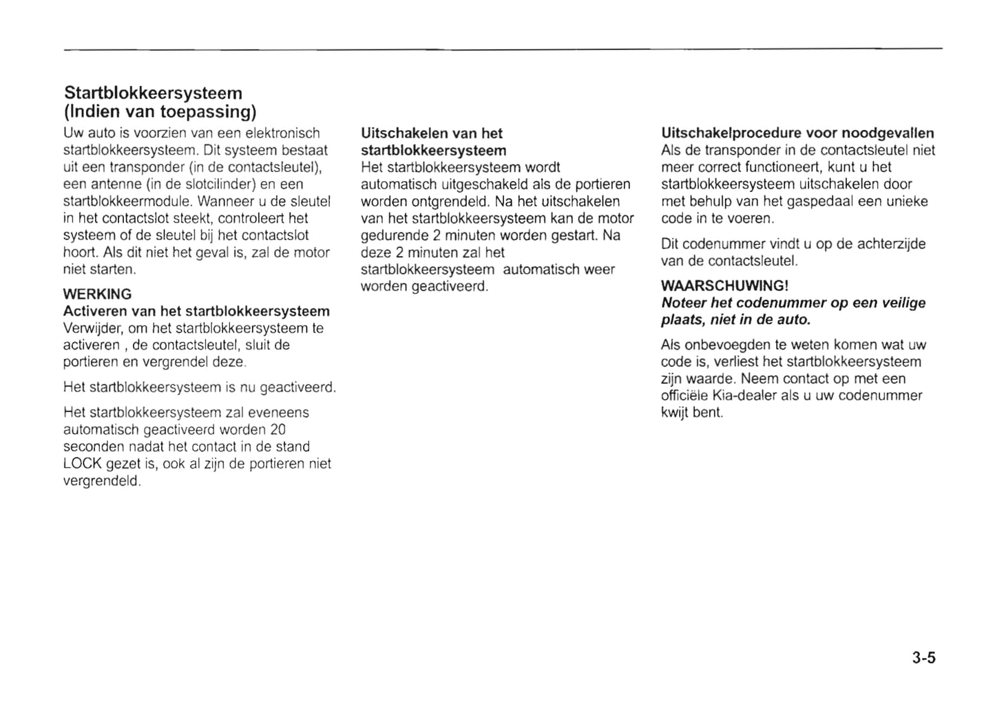2000-2005 Kia Rio Gebruikershandleiding | Nederlands