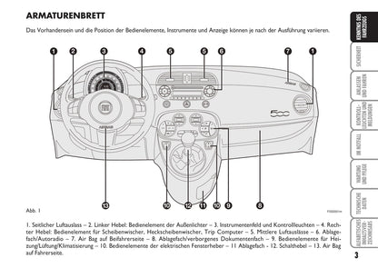 2009-2010 Fiat 500 Bedienungsanleitung | Deutsch