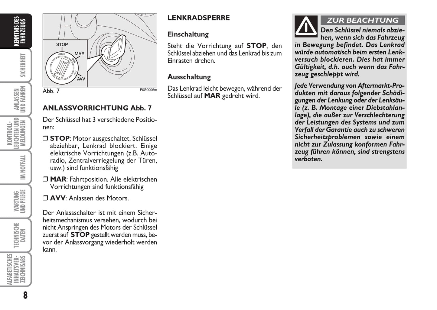 2009-2010 Fiat 500 Gebruikershandleiding | Duits