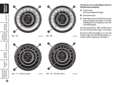 2009-2010 Fiat 500 Bedienungsanleitung | Deutsch