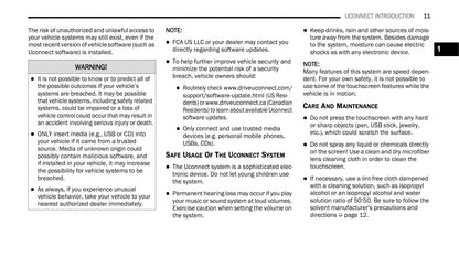 Uconnect Radio 8.4 Inch Display Owner's Manual