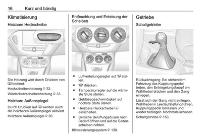 2016-2017 Opel Corsa Owner's Manual | German