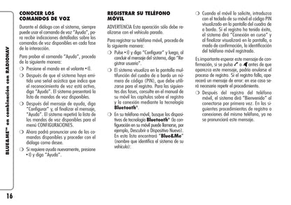 Alfa Romeo Sistema De Navegación por Radio Instrucciones 2007 - 2011