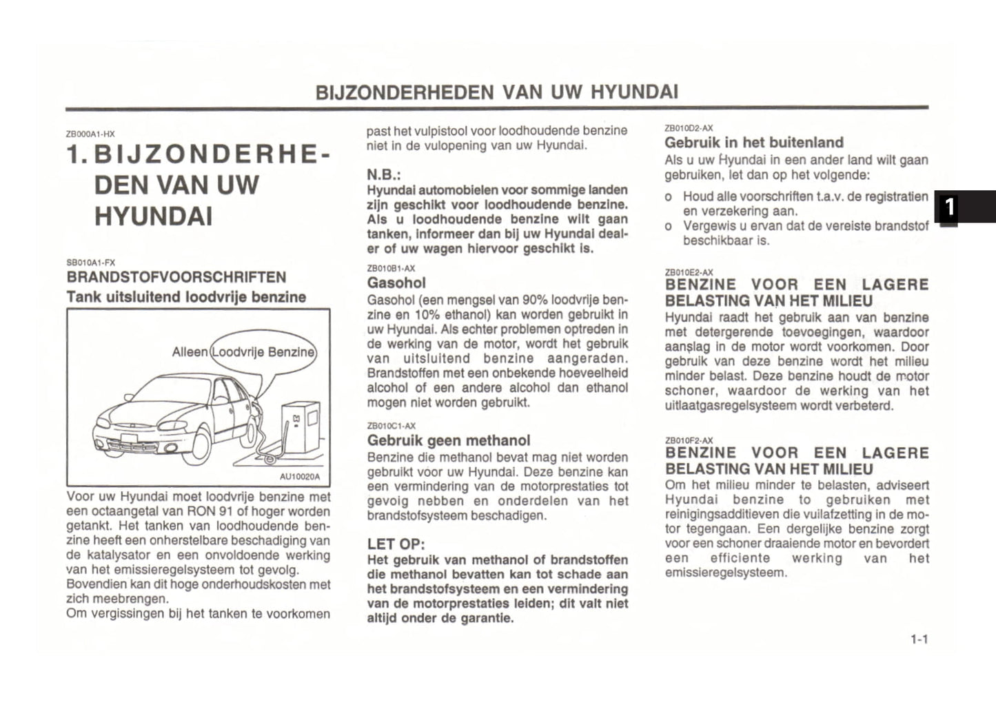 1998-2000 Hyundai Excel Gebruikershandleiding | Nederlands