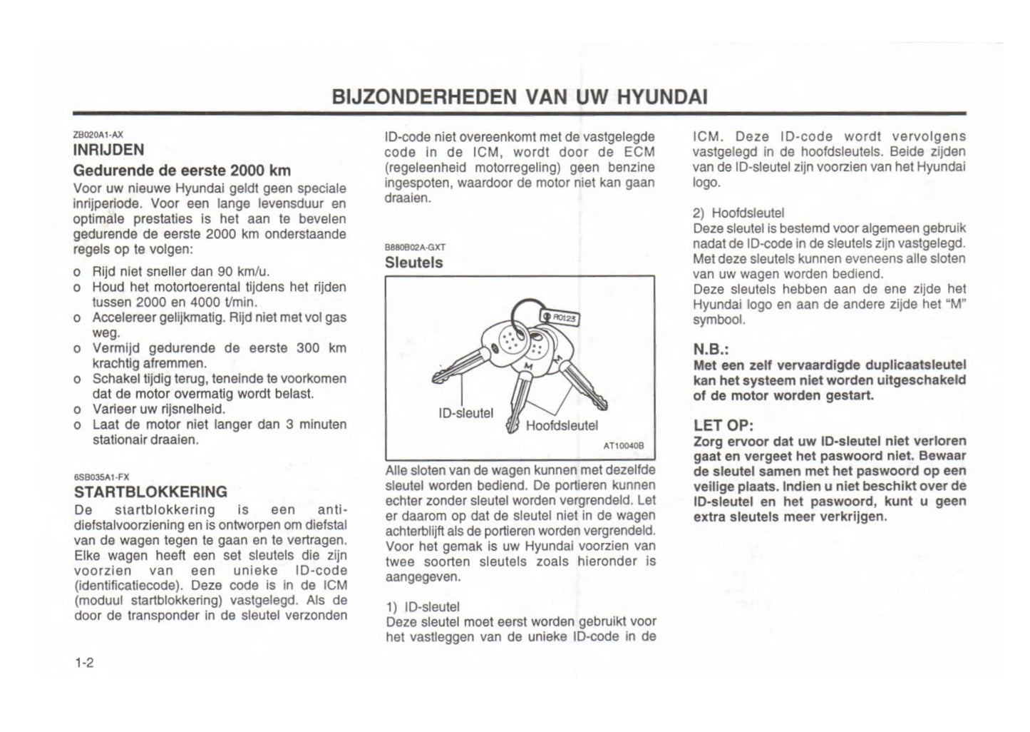 1999-2000 Hyundai Excel Gebruikershandleiding | Nederlands