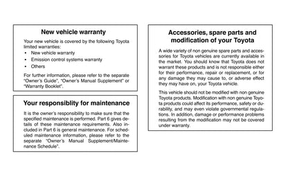 1997 Toyota Tacoma Owner's Manual | English