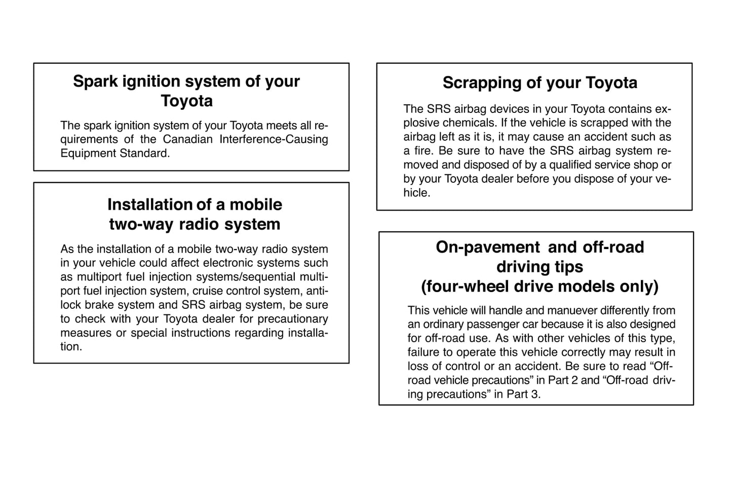 1997 Toyota Tacoma Owner's Manual | English