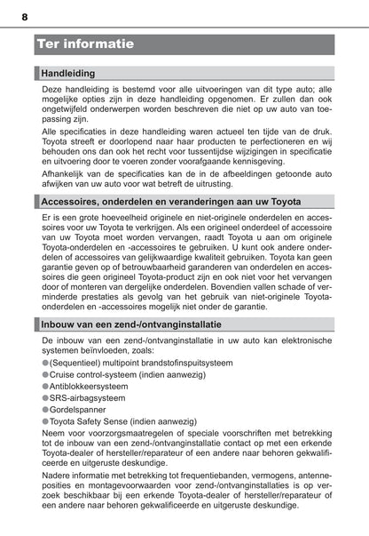 2015-2018 Toyota Avensis Gebruikershandleiding | Nederlands