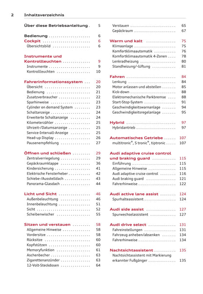 2012-2014 Audi A6/S6 Gebruikershandleiding | Duits