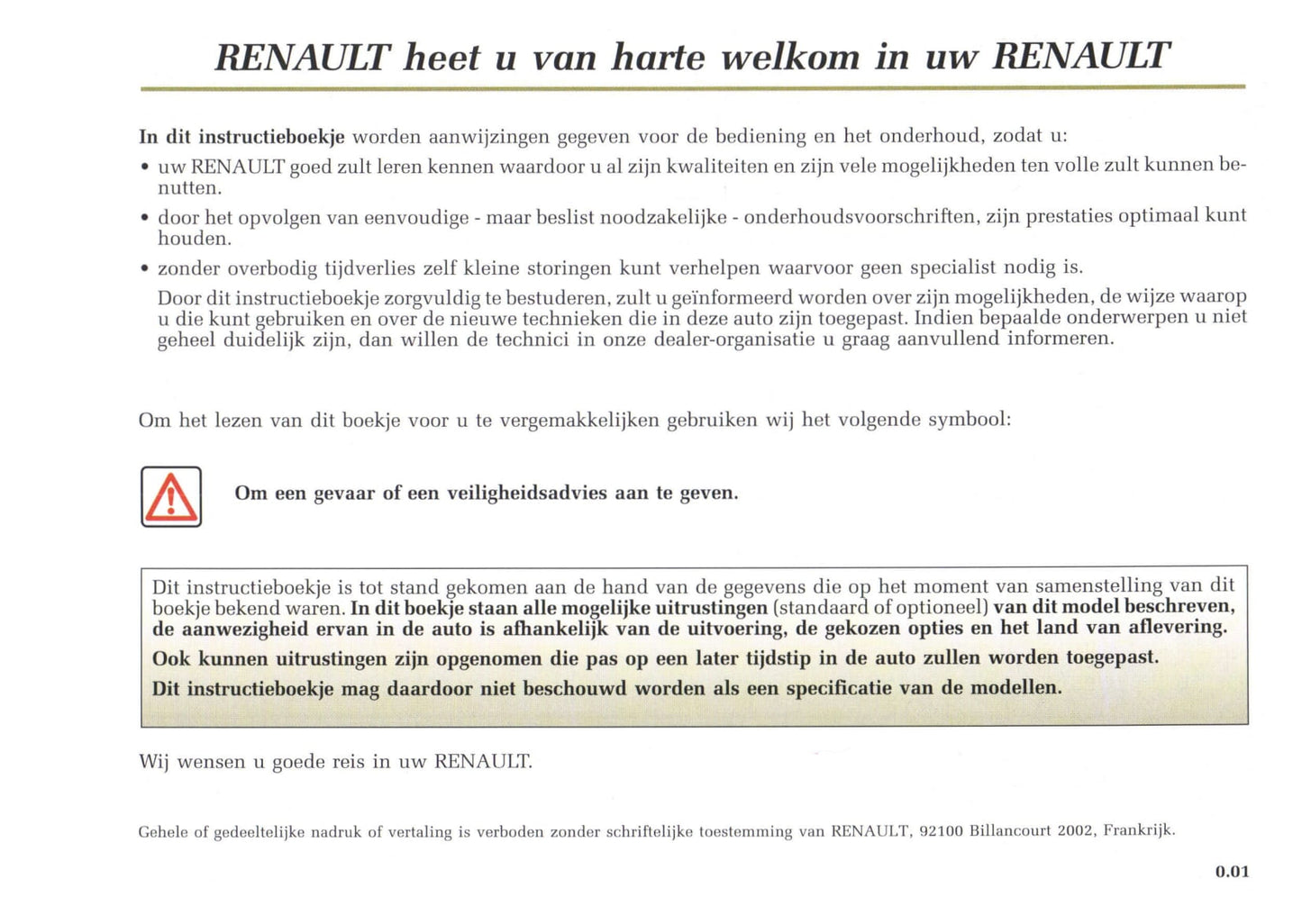 2002-2003 Renault Avantime Gebruikershandleiding | Nederlands