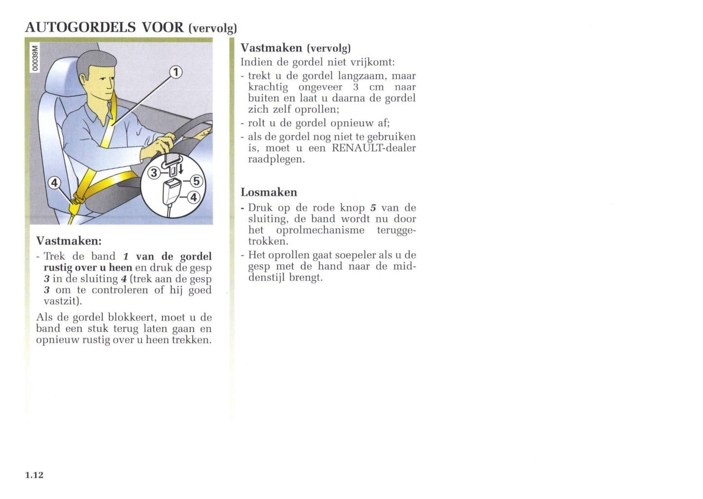 2002-2003 Renault Avantime Owner's Manual | Dutch