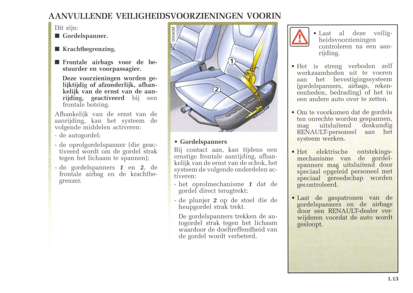 2002-2003 Renault Avantime Gebruikershandleiding | Nederlands