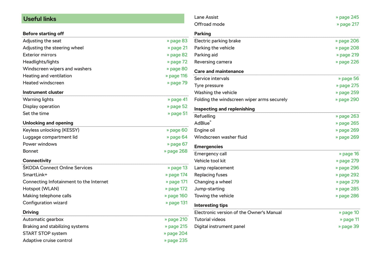 2018-2019 Skoda Karoq Owner's Manual | English