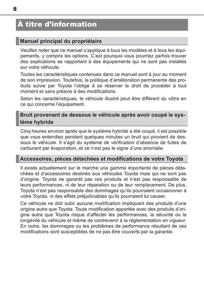 2016-2019 Toyota RAV4 Gebruikershandleiding | Frans