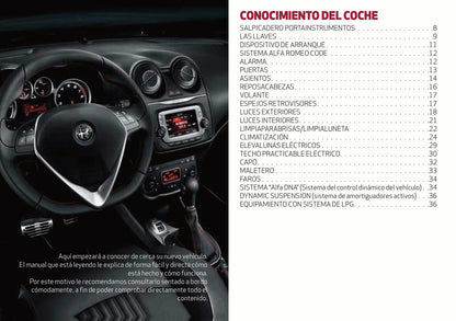2016-2020 Alfa Romeo MiTo Owner's Manual | Spanish