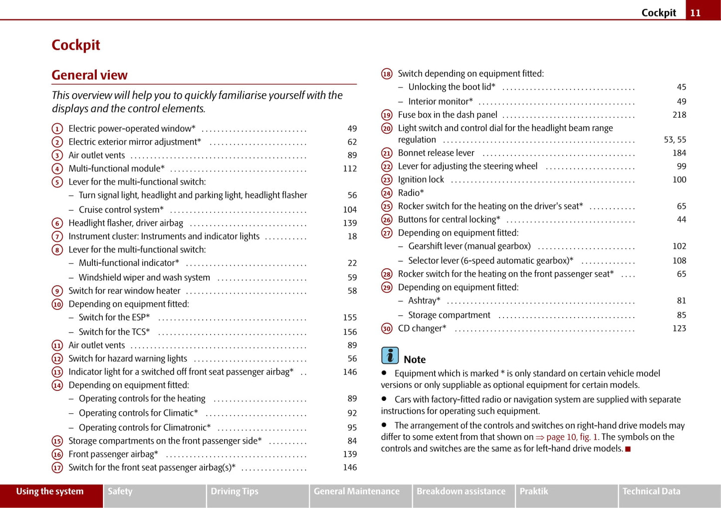 2009-2010 Skoda Roomster Owner's Manual | English