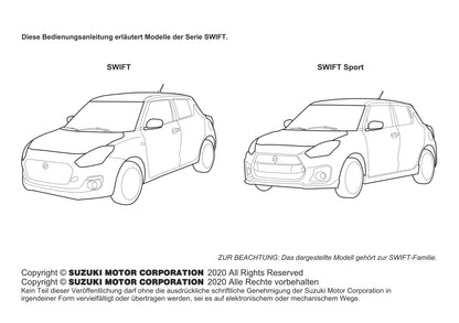 2017-2023 Suzuki Swift Gebruikershandleiding | Duits