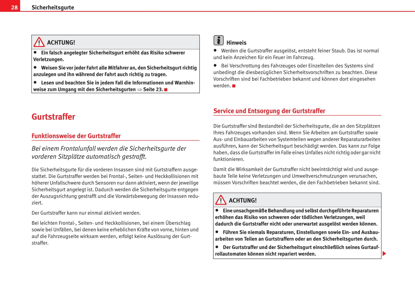 2008-2009 Seat Altea XL Owner's Manual | German