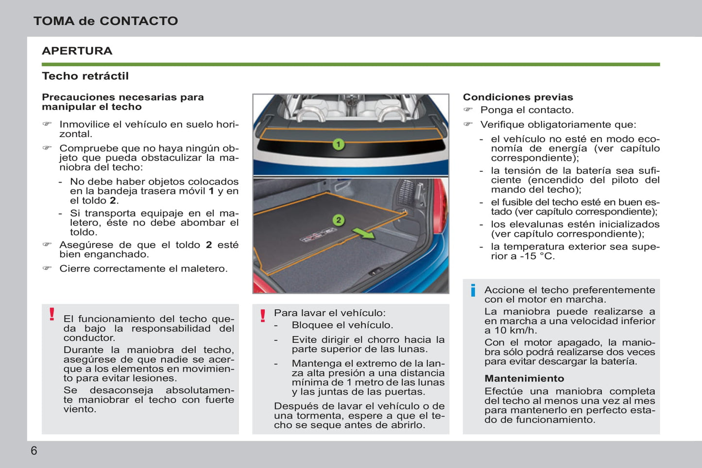 2011-2014 Peugeot 207 CC Owner's Manual | Spanish